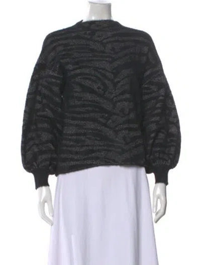 Pre-owned Saylor Animal Print Crew Neck Sweater In Multi