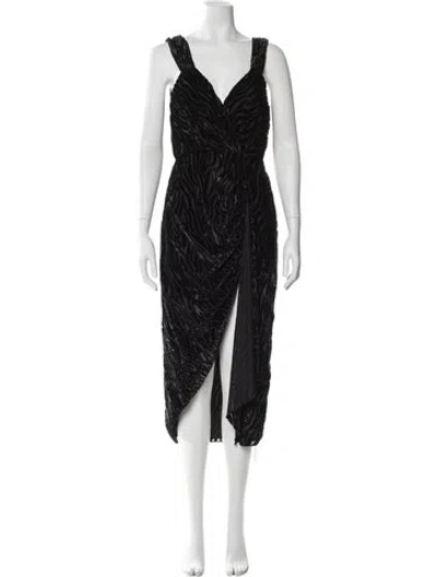 Pre-owned Saylor Animal Print Midi Length Dress In Multi