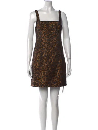 Pre-owned Saylor Animal Print Mini Dress In Multicolor