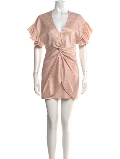 Pre-owned Saylor Animal Print Mini Dress In Pink