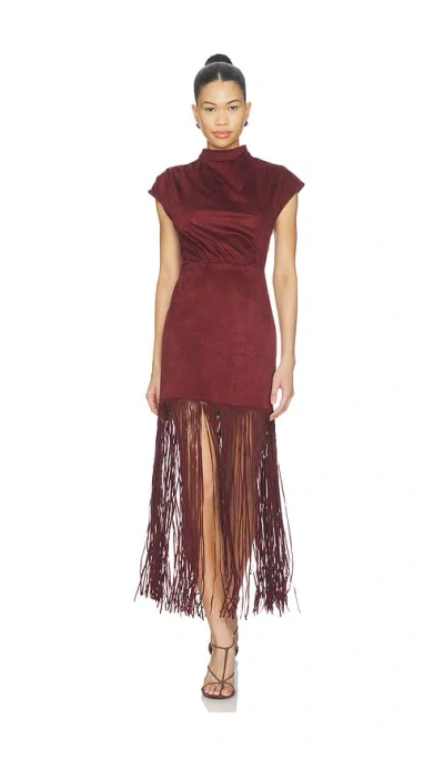Saylor Astelle Dress In Mulled Wine