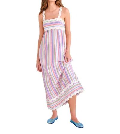 Saylor Atala Ric Rac Maxi Dress In Multicolor Striped
