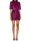 Saylor Axelle Metallic Ruffle Minidress In Multi