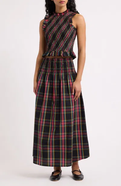 Saylor Bettina Two-piece Cotton Smocked Set In Multi