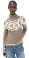 Saylor Blanche Fair Isle Sweater Multi In Gray