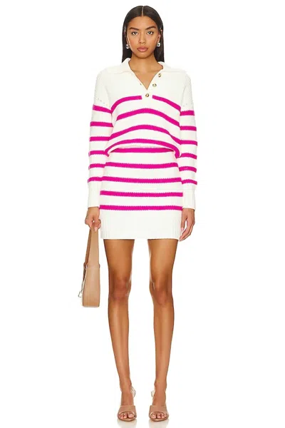 Saylor Brynda Stripe Mini Dress In Pink/white In Multi