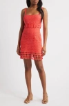 Saylor Caitriona Fringe Cotton Minidress
