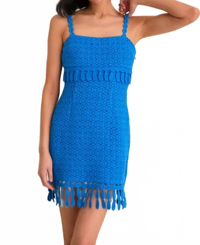 Saylor Caitriona Mini Dress In Cornflower In Blue
