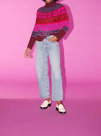 Saylor Candace Sweater In Pink Multi