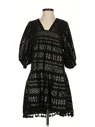 Pre-owned Saylor Casual Dress In Black