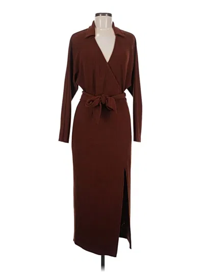 Pre-owned Saylor Casual Dress In Brown