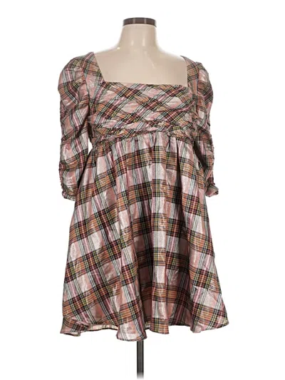Pre-owned Saylor Casual Dress In Brown