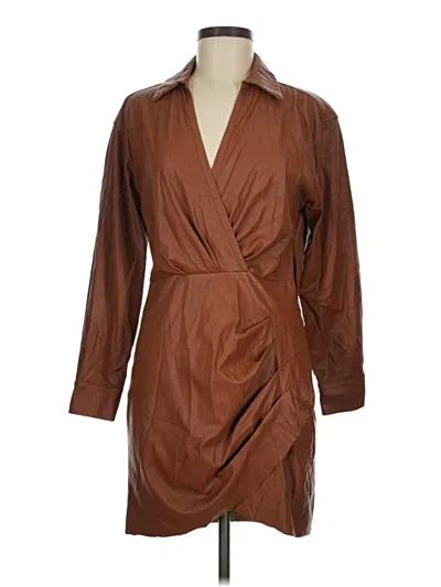 Pre-owned Saylor Casual Dress In Brown