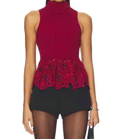 Saylor Chantelle Top In Wine In Brown