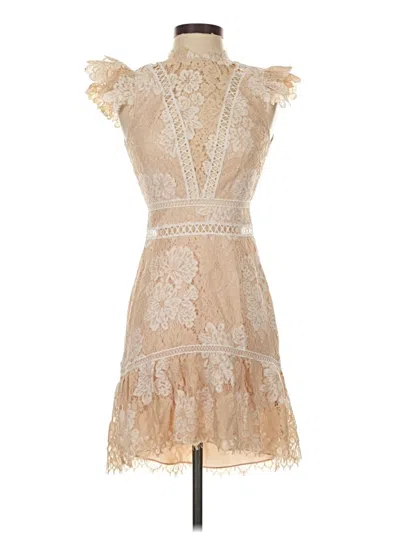 Pre-owned Saylor Cocktail Dress In Brown