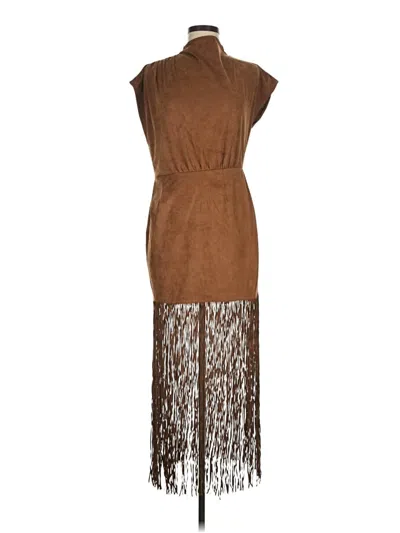 Pre-owned Saylor Cocktail Dress In Brown