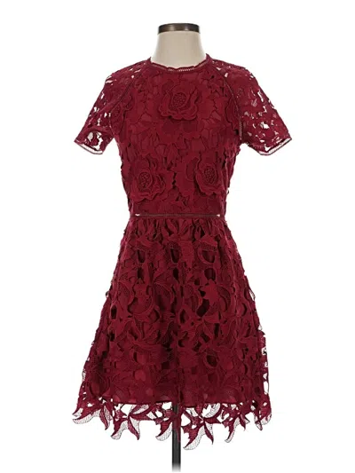Pre-owned Saylor Cocktail Dress In Burgundy