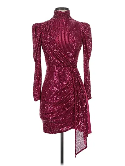 Pre-owned Saylor Cocktail Dress In Burgundy