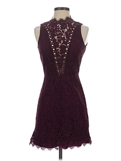 Pre-owned Saylor Cocktail Dress In Burgundy