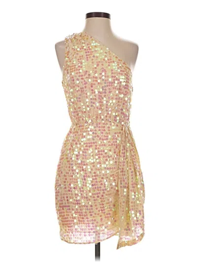 Pre-owned Saylor Cocktail Dress In Gold
