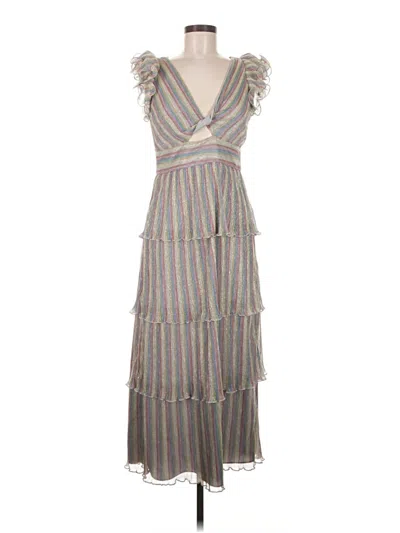 Pre-owned Saylor Cocktail Dress In Gray