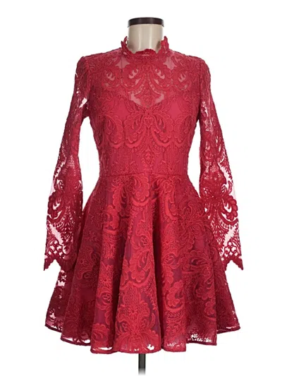 Pre-owned Saylor Cocktail Dress In Red