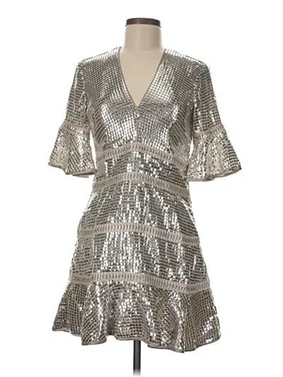 Pre-owned Saylor Cocktail Dress In Silver