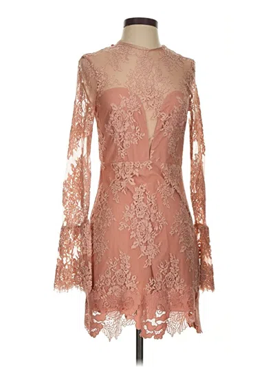Pre-owned Saylor Cocktail Dress In Tan