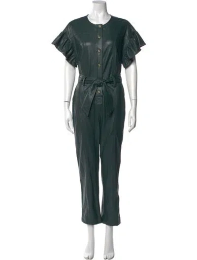 Pre-owned Saylor Crew Neck Jumpsuit In Green
