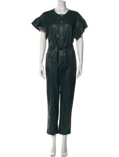 Pre-owned Saylor Crew Neck Jumpsuit In Green