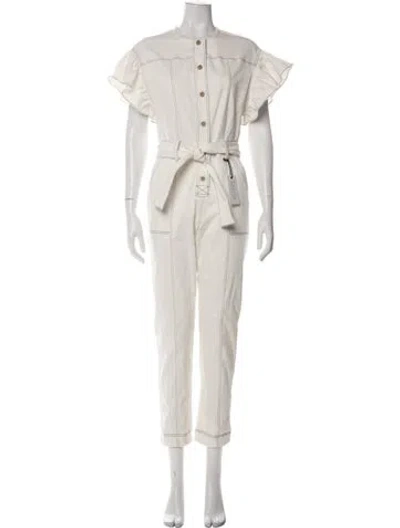 Pre-owned Saylor Crew Neck Jumpsuit In Neutrals
