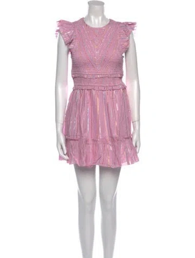 Pre-owned Saylor Crew Neck Mini Dress W/ Tags In Pink