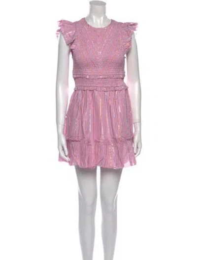 Pre-owned Saylor Crew Neck Mini Dress W/ Tags In Pink