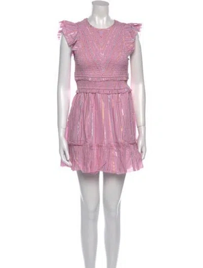 Pre-owned Saylor Crew Neck Mini Dress W/ Tags In Pink