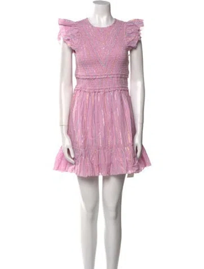 Pre-owned Saylor Crew Neck Mini Dress W/ Tags In Pink