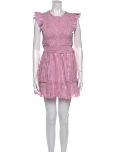 Pre-owned Saylor Crew Neck Mini Dress W/ Tags In Pink