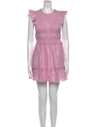 Pre-owned Saylor Crew Neck Mini Dress W/ Tags In Pink