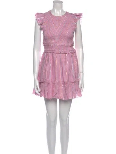 Pre-owned Saylor Crew Neck Mini Dress W/ Tags In Pink