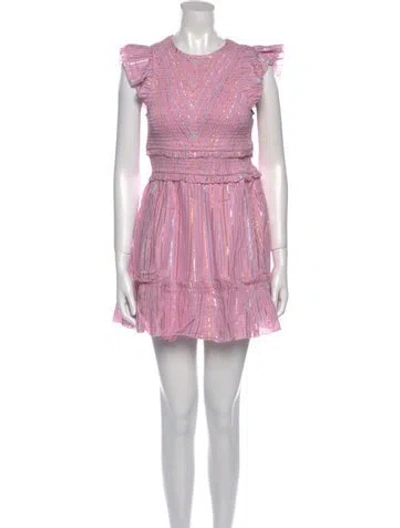 Pre-owned Saylor Crew Neck Mini Dress W/ Tags In Pink