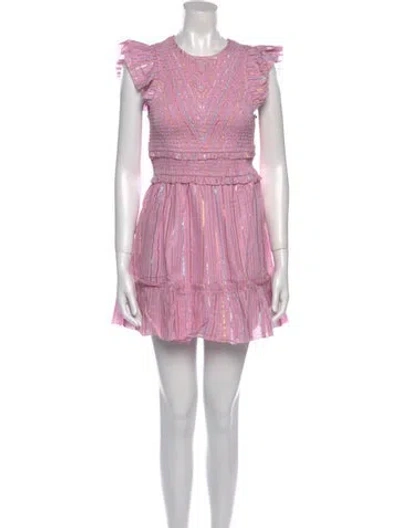 Pre-owned Saylor Crew Neck Mini Dress W/ Tags In Pink