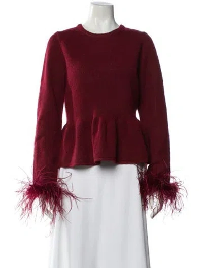 Pre-owned Saylor Crew Neck Sweater In Red