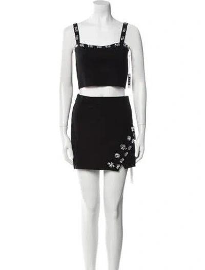 Pre-owned Saylor Crystal Embellishments Skirt Set W/ Tags In Gray