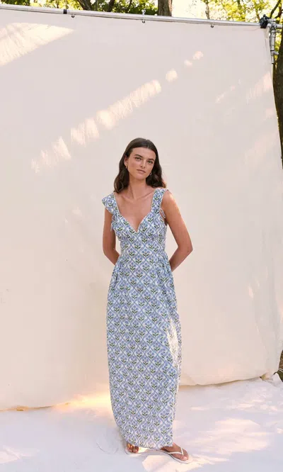 Saylor Danika Maxi Dress In Cornflower In Blue