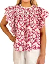 Saylor Desta Top In Pink In Multi