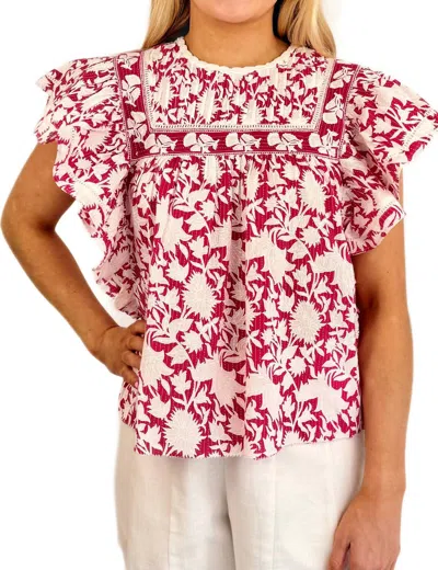 Saylor Desta Top In Pink In Multi