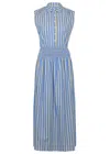 Saylor Edna Shirting Midi Dress In Blue