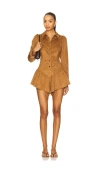 Saylor Enid Romper In Brown