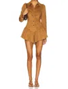 Saylor Enid Romper In Brown