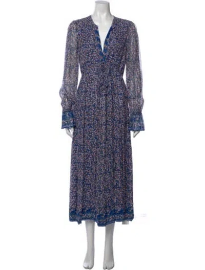 Pre-owned Saylor Floral Print Long Dress