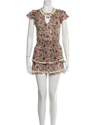 Pre-owned Saylor Floral Print Mini Dress In Multi